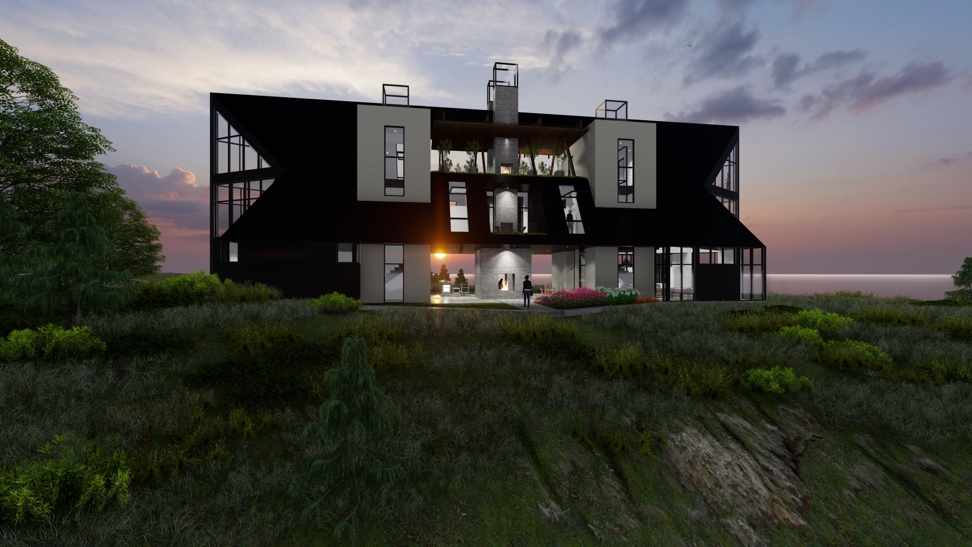 Loon House on the lake, designed by Akar Architectture.