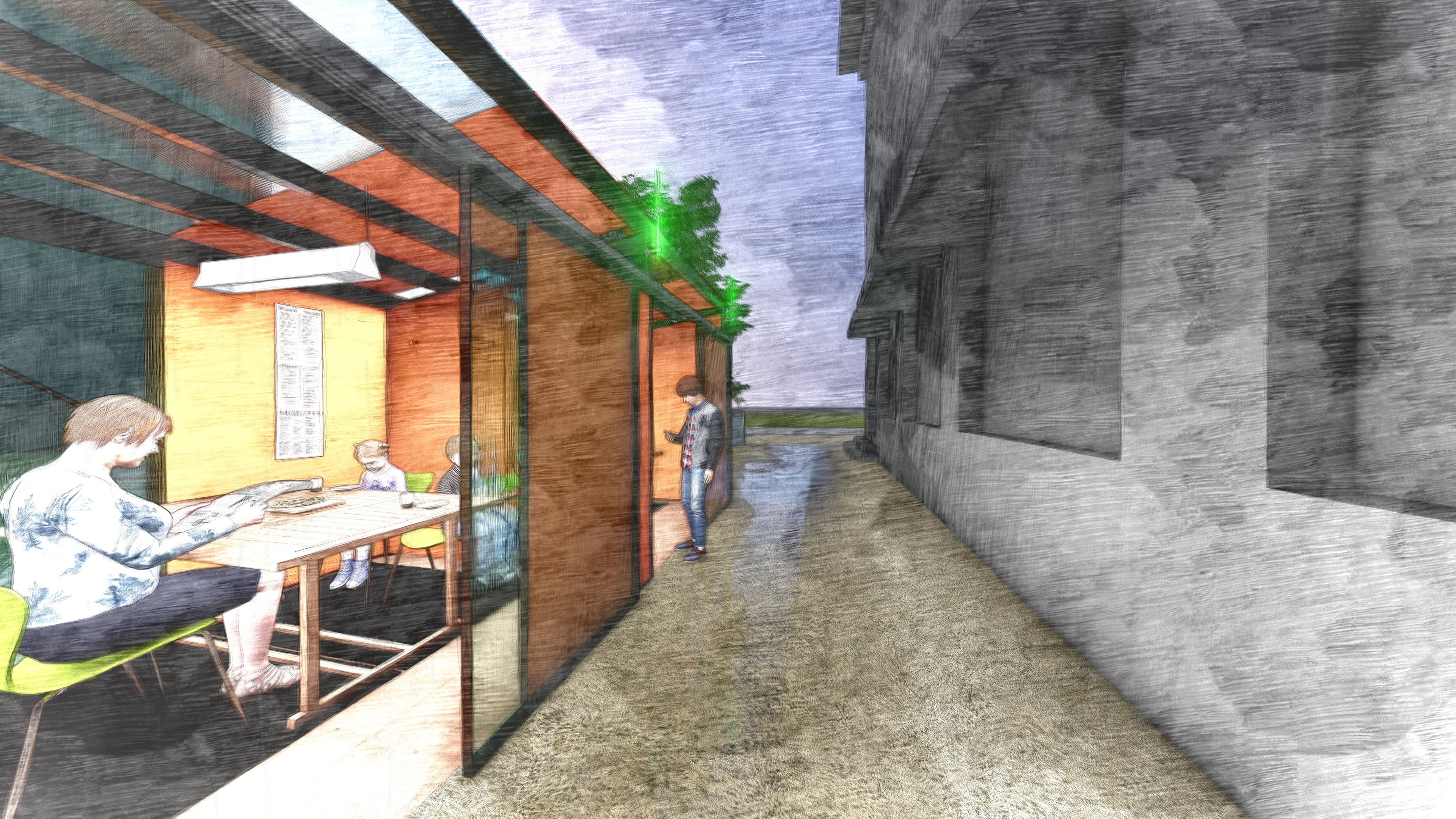 Iowa City outdoor dining module