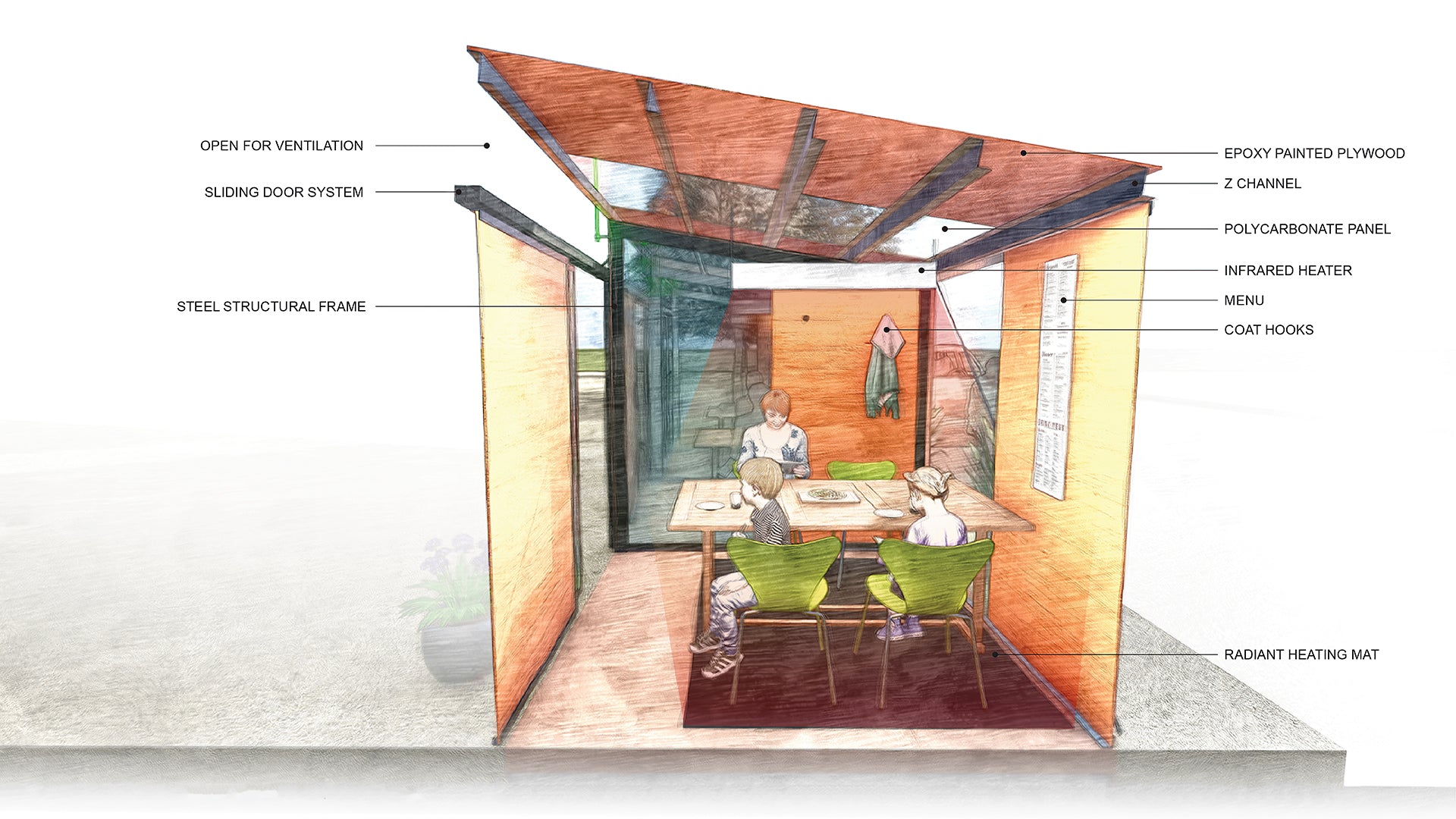 Iowa City outdoor dining module