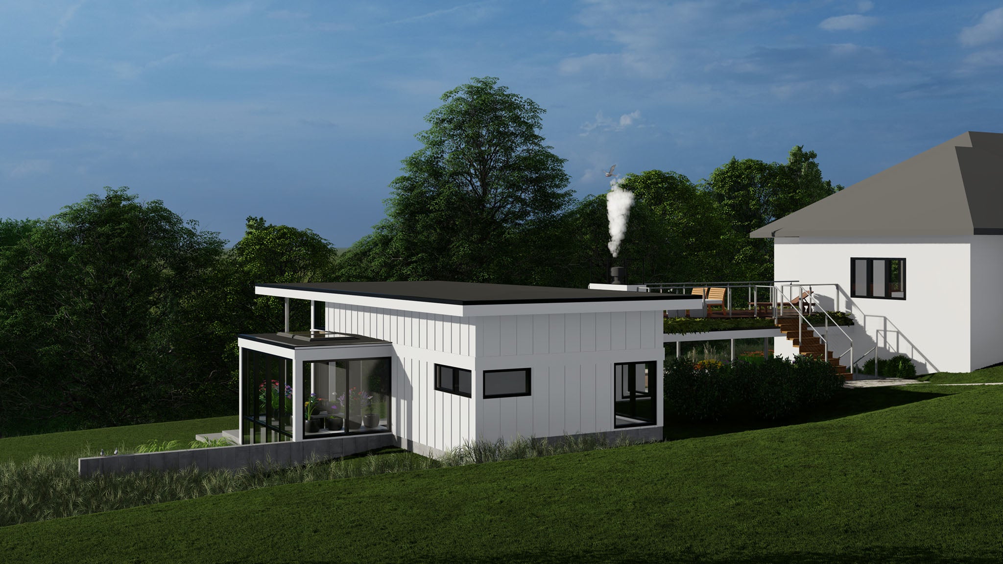 Frees Pool house / Greenhouse