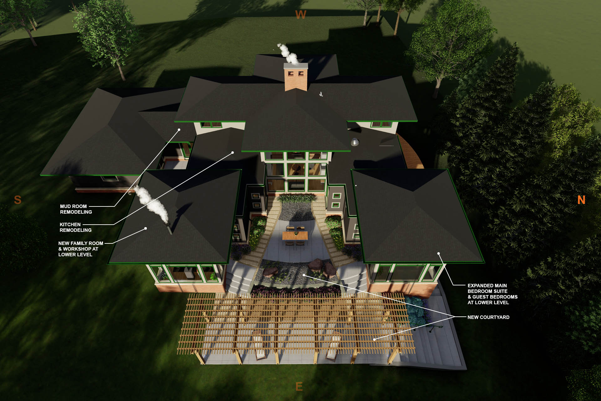 O1 Addition, Akar Architecture. Residential work, Iowa.