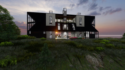 Loon House on the lake, designed by Akar Architectture.