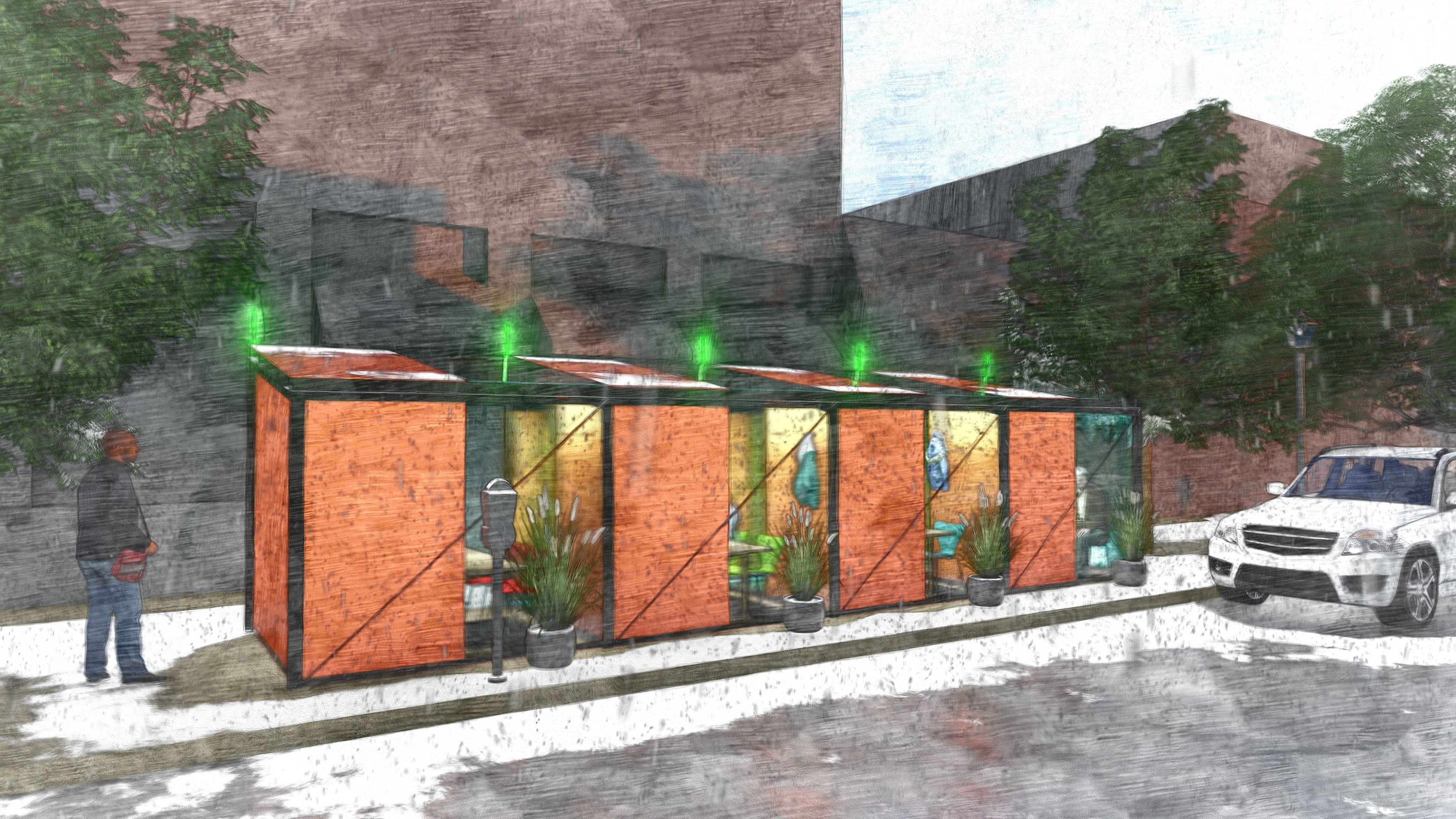 Iowa City outdoor dining module