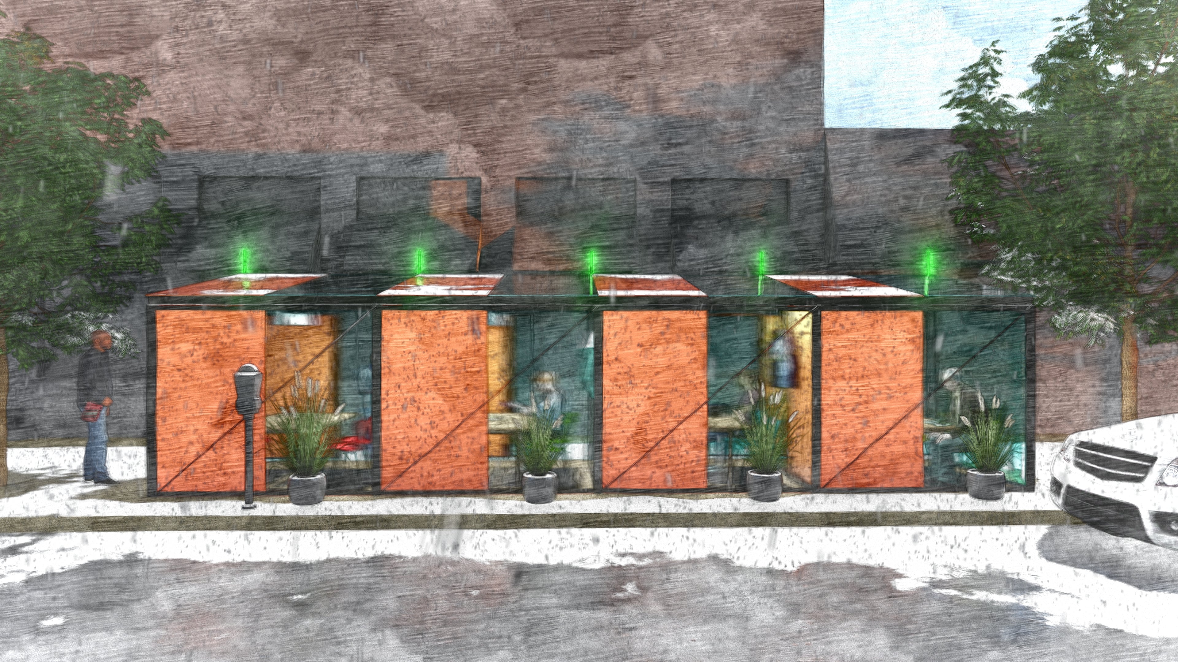 Iowa City outdoor dining module