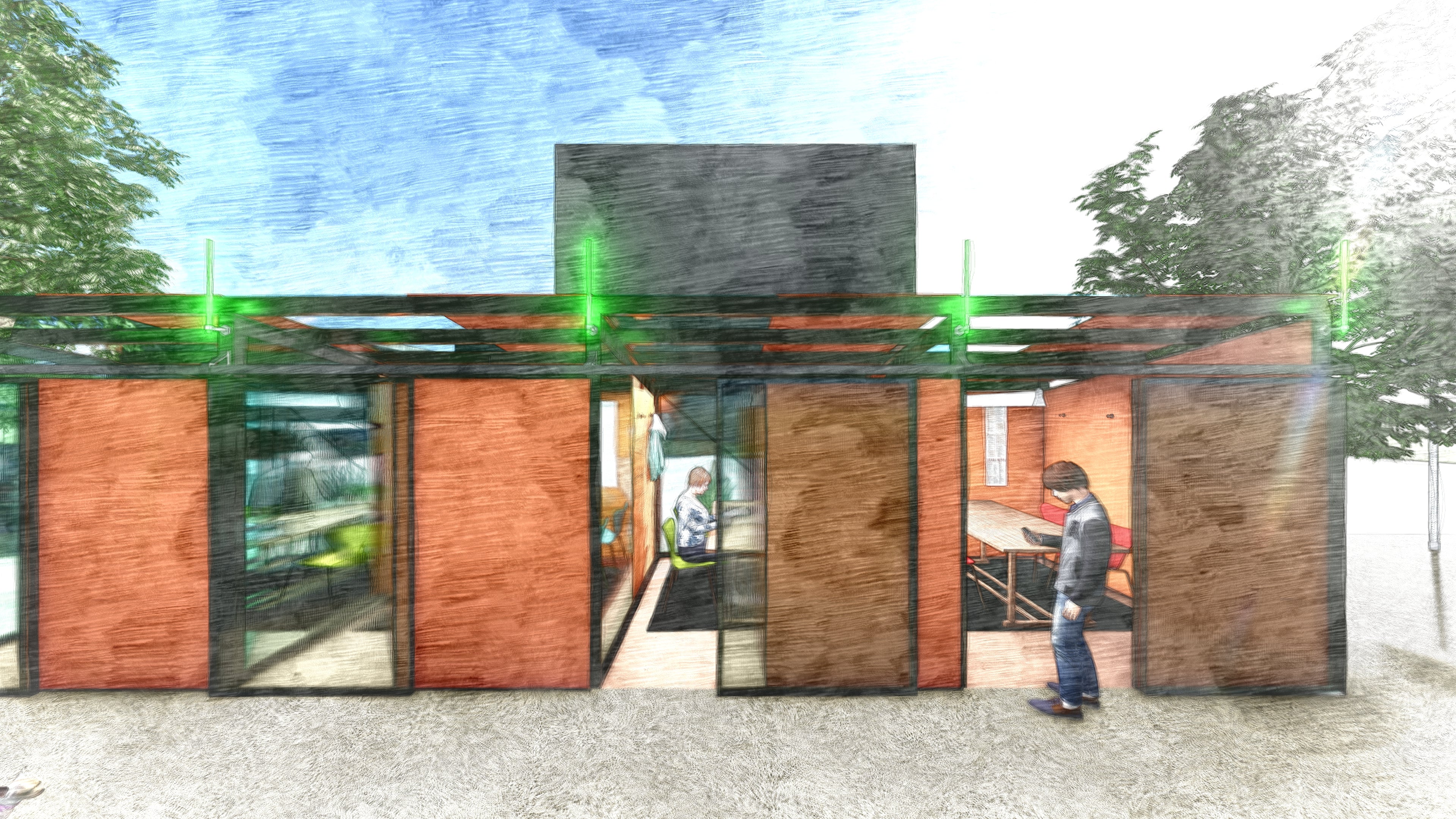 Iowa City outdoor dining module